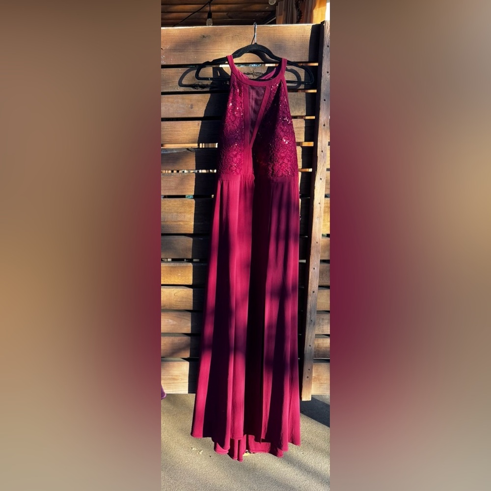 Morgan & Co. Burgundy Lace Dress/ mother of bride, bridesmaid / formal
